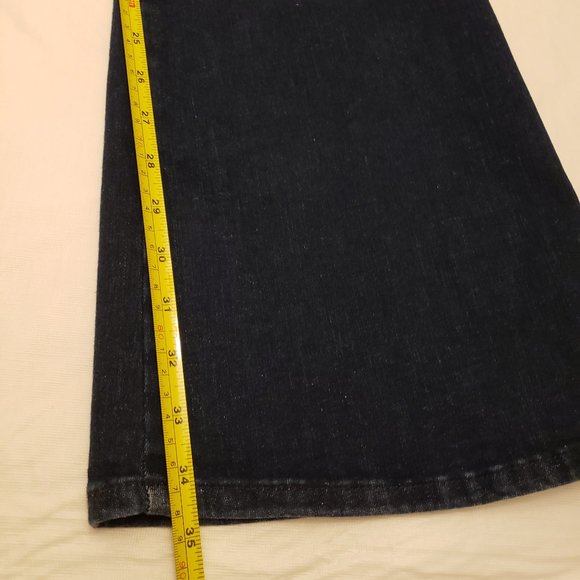 FRAME Le One Flare High Rise Stretch Denim Jeans In Keller Blue - Picture 7 of 11